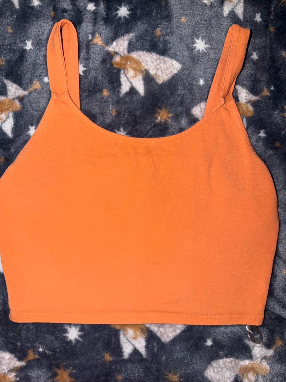 Charlotte Russe Orange Cropped Tank Top